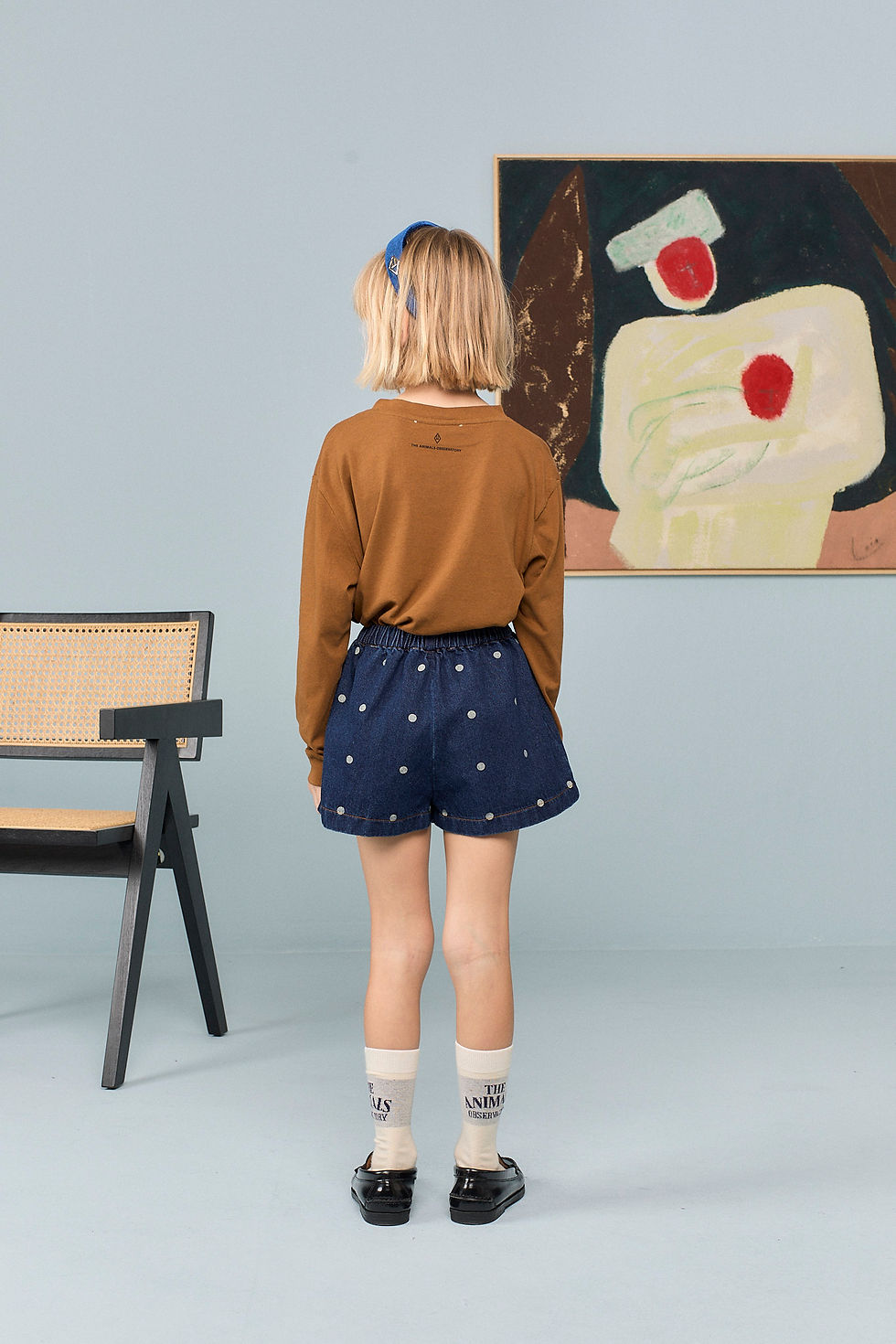 Thumbnail: The Animals Observatory Olingo Denim Kid Skort (Blue)