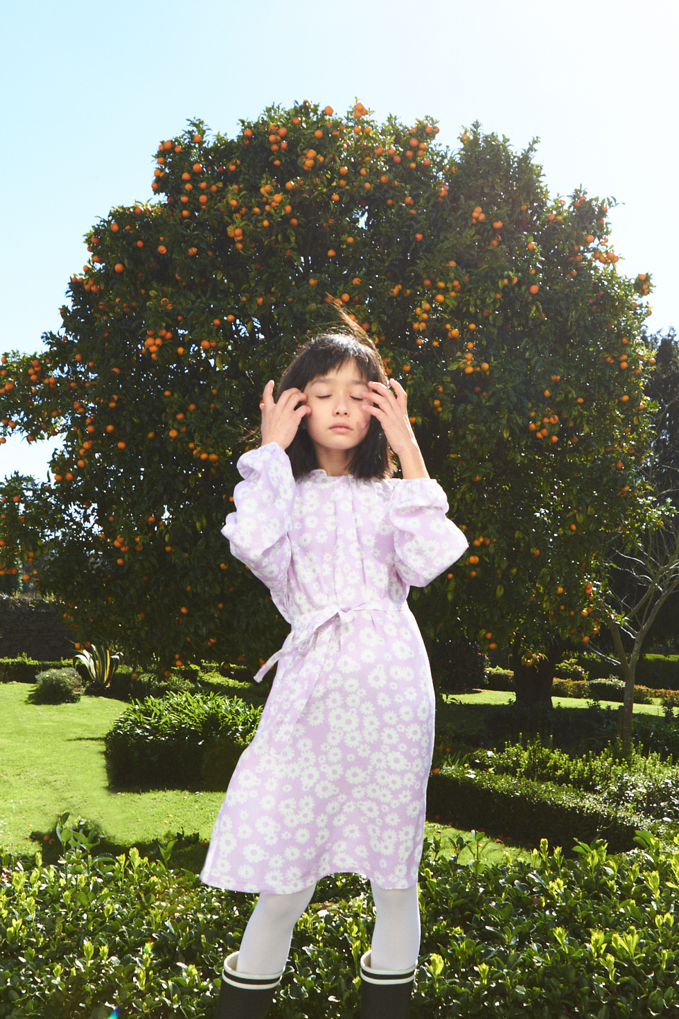 Thumbnail: Fish & Kids Flower Midi Dress (Violet)