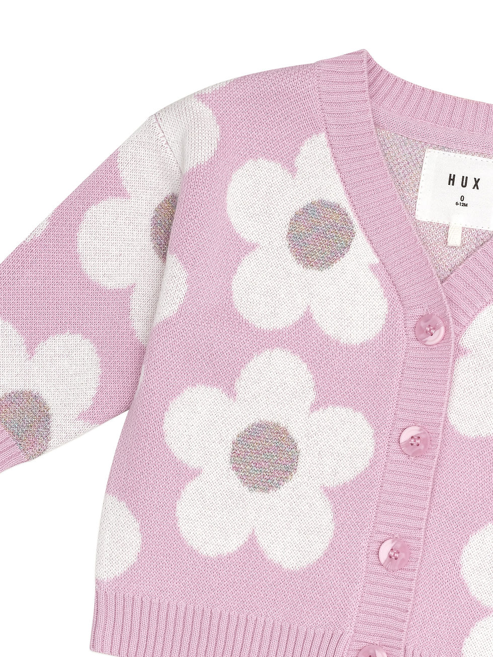 Thumbnail: Huxbaby Daisy Boxy Cardi (Lilac Mist)