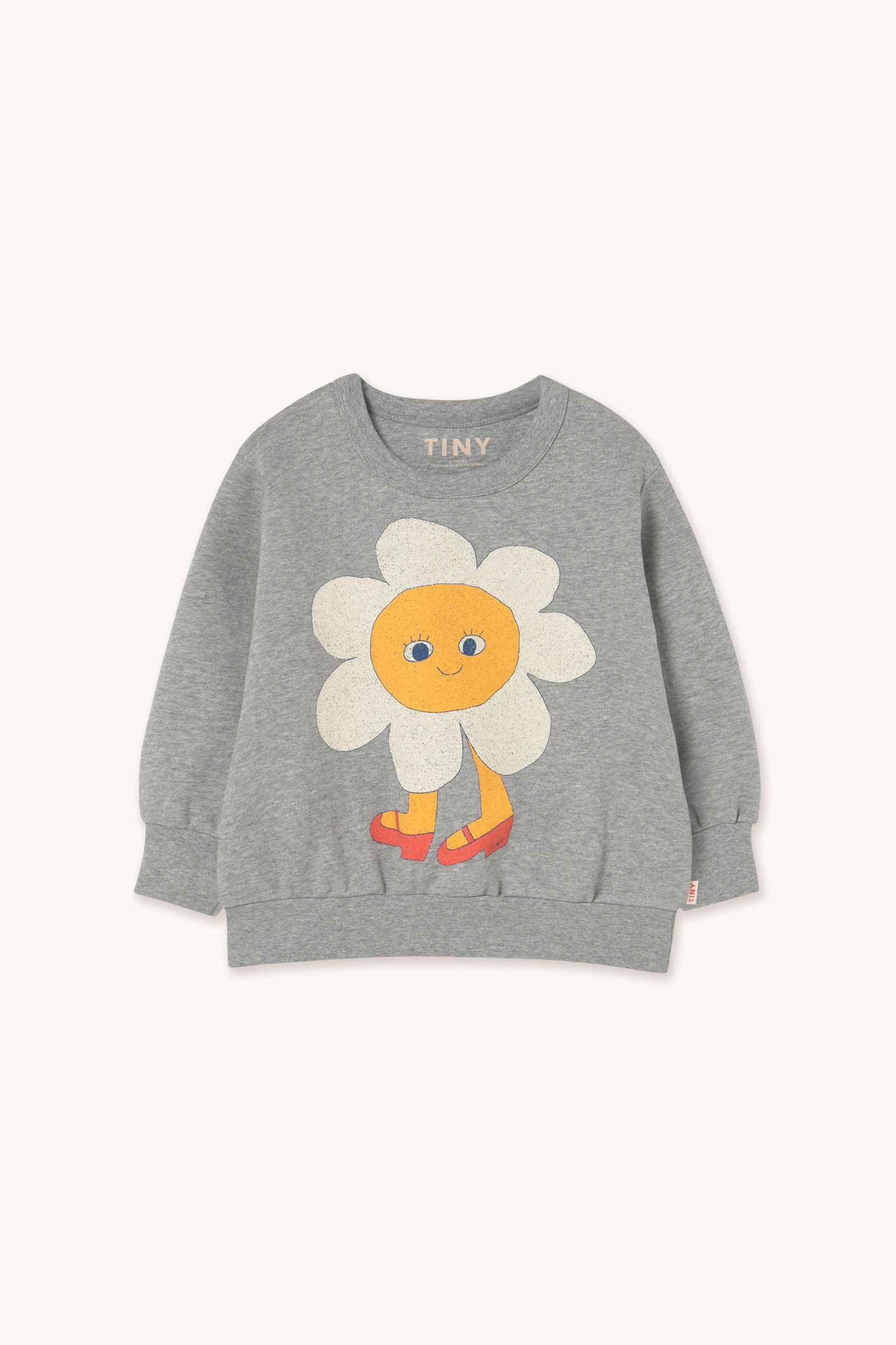 Tiny Cottons Flower Graphic Sweatshirt (Grey Heather)
