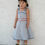 섬네일: Mes Kids Des Fleurs Striped Dress (Blue)