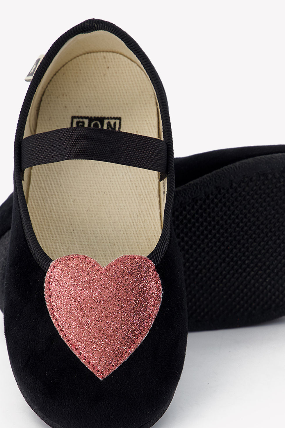 섬네일: Bonton/Bonbon Velvet Heart Slippers (Noir)