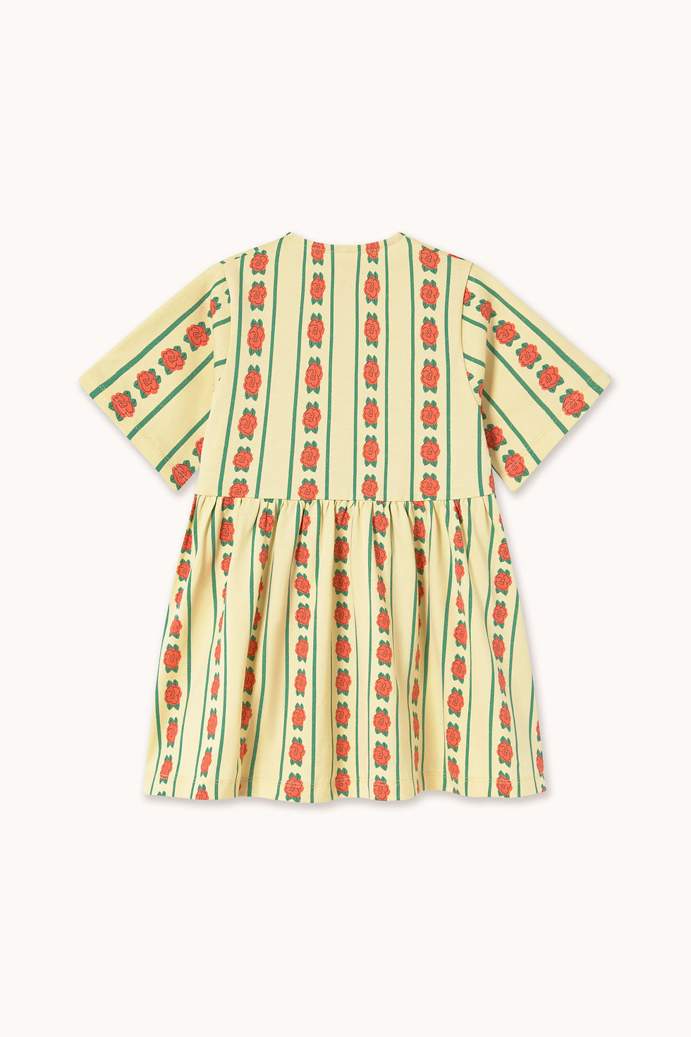 섬네일: Tiny Cottons Rose Pattern Dress (Yellow)