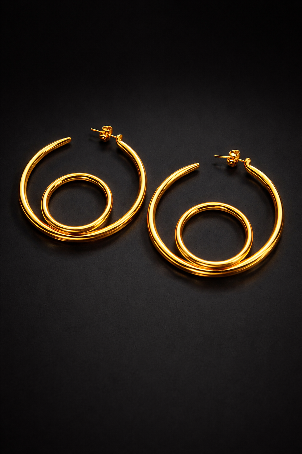 layered hoop earrings minimalist fashion jewelry