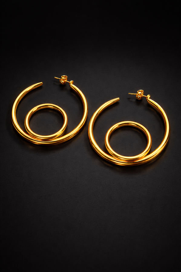 layered hoop earrings minimalist fashion jewelry