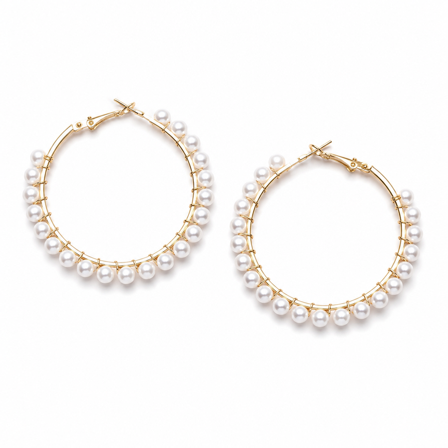 Pearl statement fashion jewellery earrings