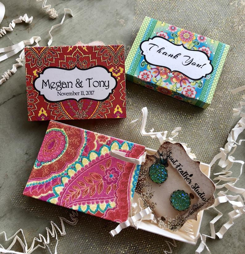 Thumbnail: Set of 12 •2x2.60 GIFT BOX•Jewelry Box•Gift Packaging•Boho 3