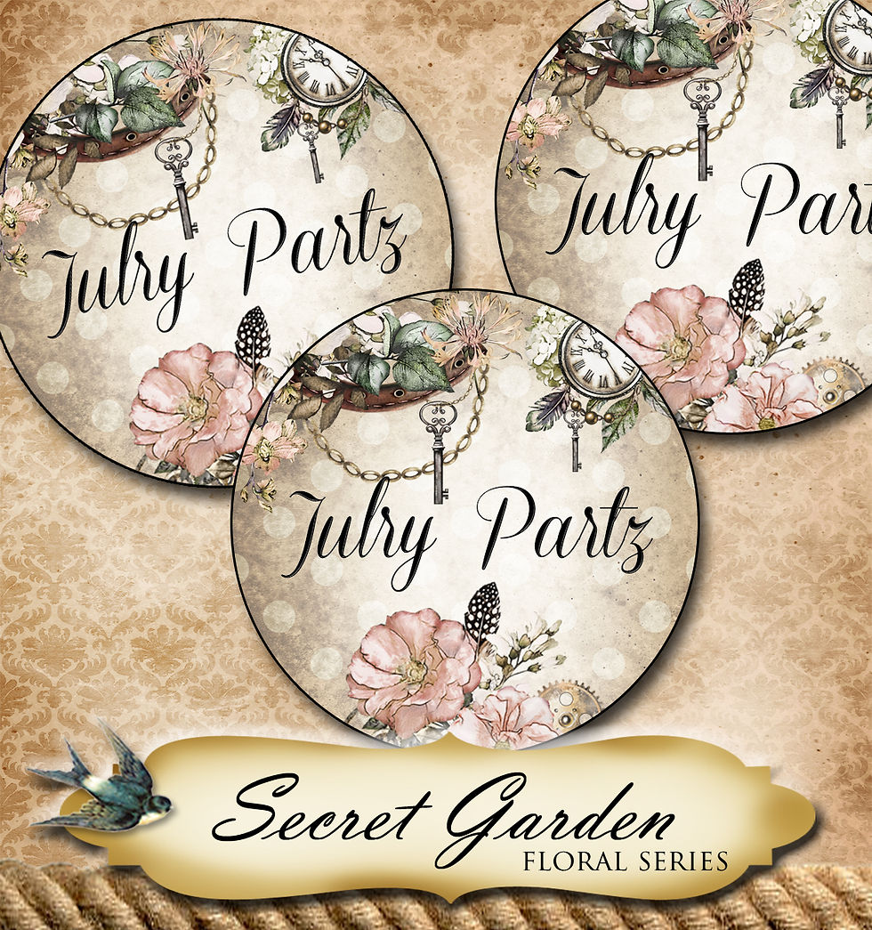 Thumbnail: SECRET GARDEN #4 Jewelry Cards •Custom Cards •Earring Cards•