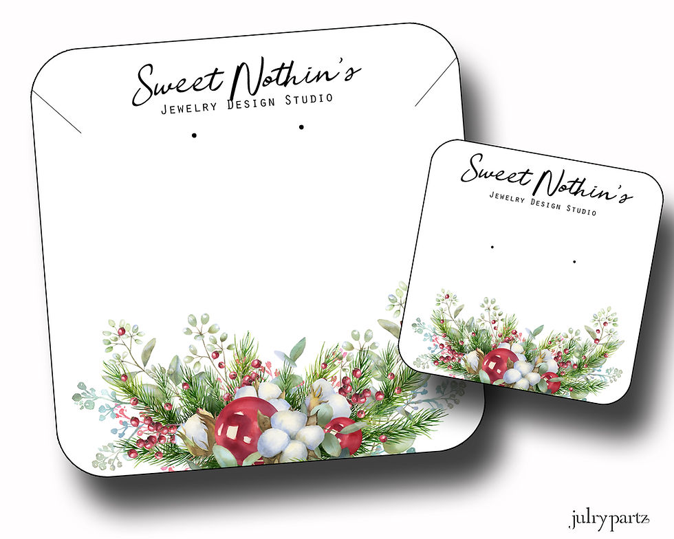 Thumbnail: HOLIDAY•Earring Cards•Holiday Tags•Holiday Labels•SWEET NOTHINGS