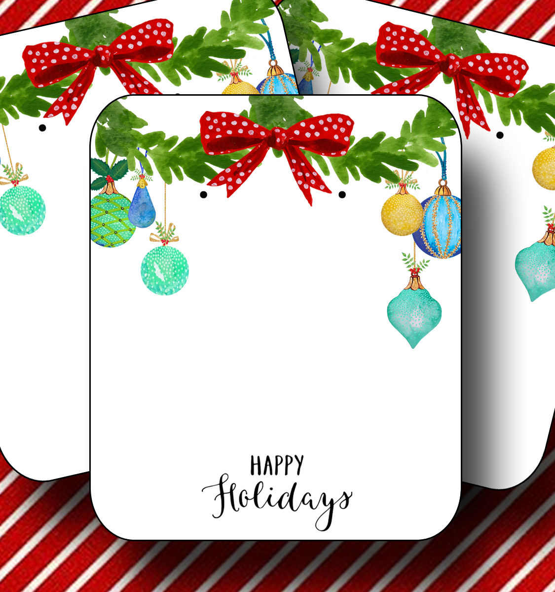 HOLIDAY•Earring Cards•Holiday Tags•Holiday Labels•ORNAMENT 1