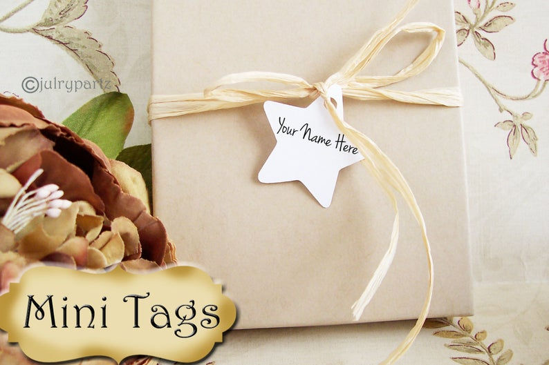 Thumbnail: 24 MINI TAGS #15 • 1.5 X 1.5 inch•Necklace Tags•Bracelet Tags•Price Tags