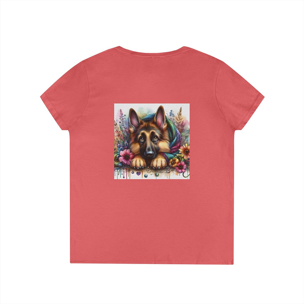 Thumbnail: Dog V-Neck T-Shirt