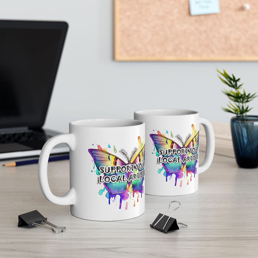 Thumbnail: Colorful Artistic Ceramic Mug, Custom Coffee Cup, Unique Gift for Art Lovers