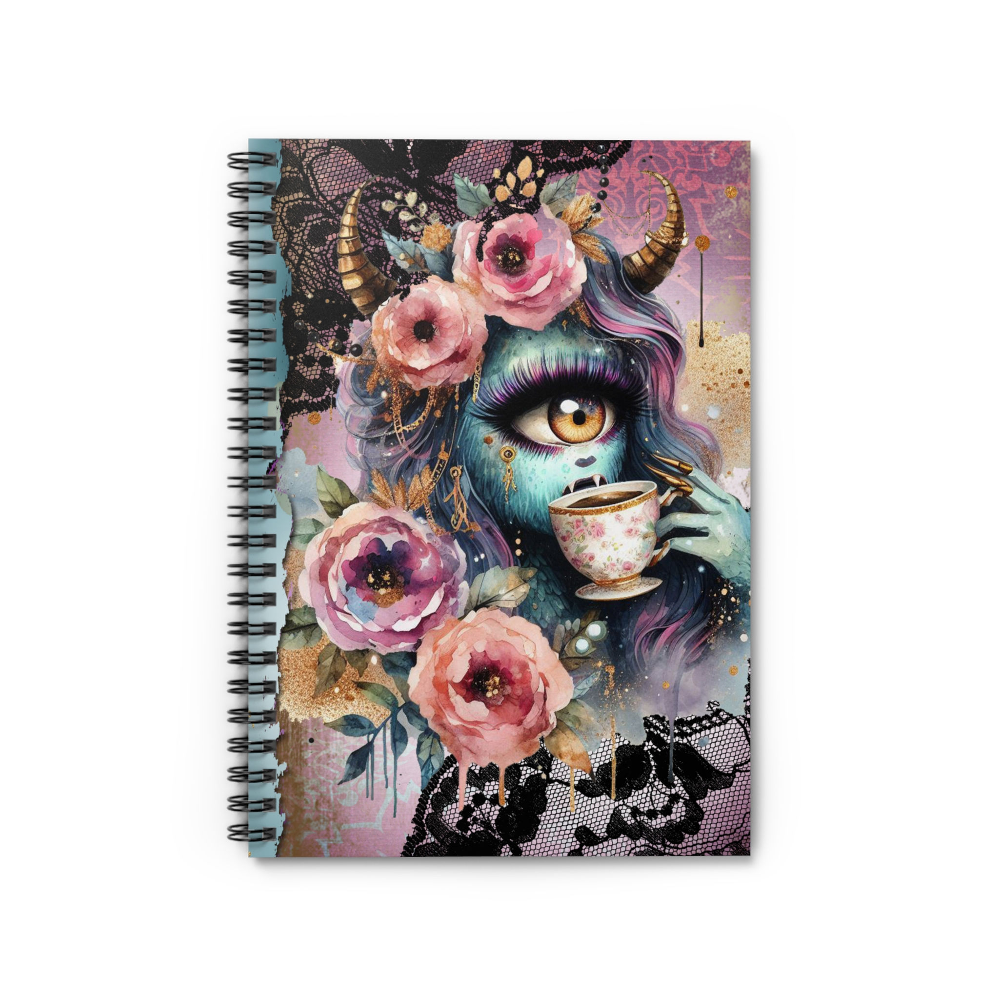 Monster Girlie #1 Spiral Notebook- Ruled Lines, Journal for Creative Souls