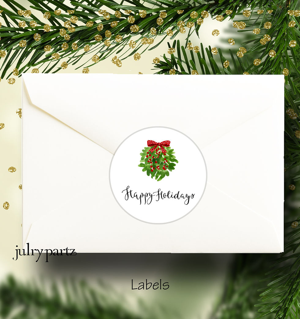 Thumbnail: HOLIDAY•Earring Cards•Holiday Tags•Holiday Labels•MISTLETOE 1