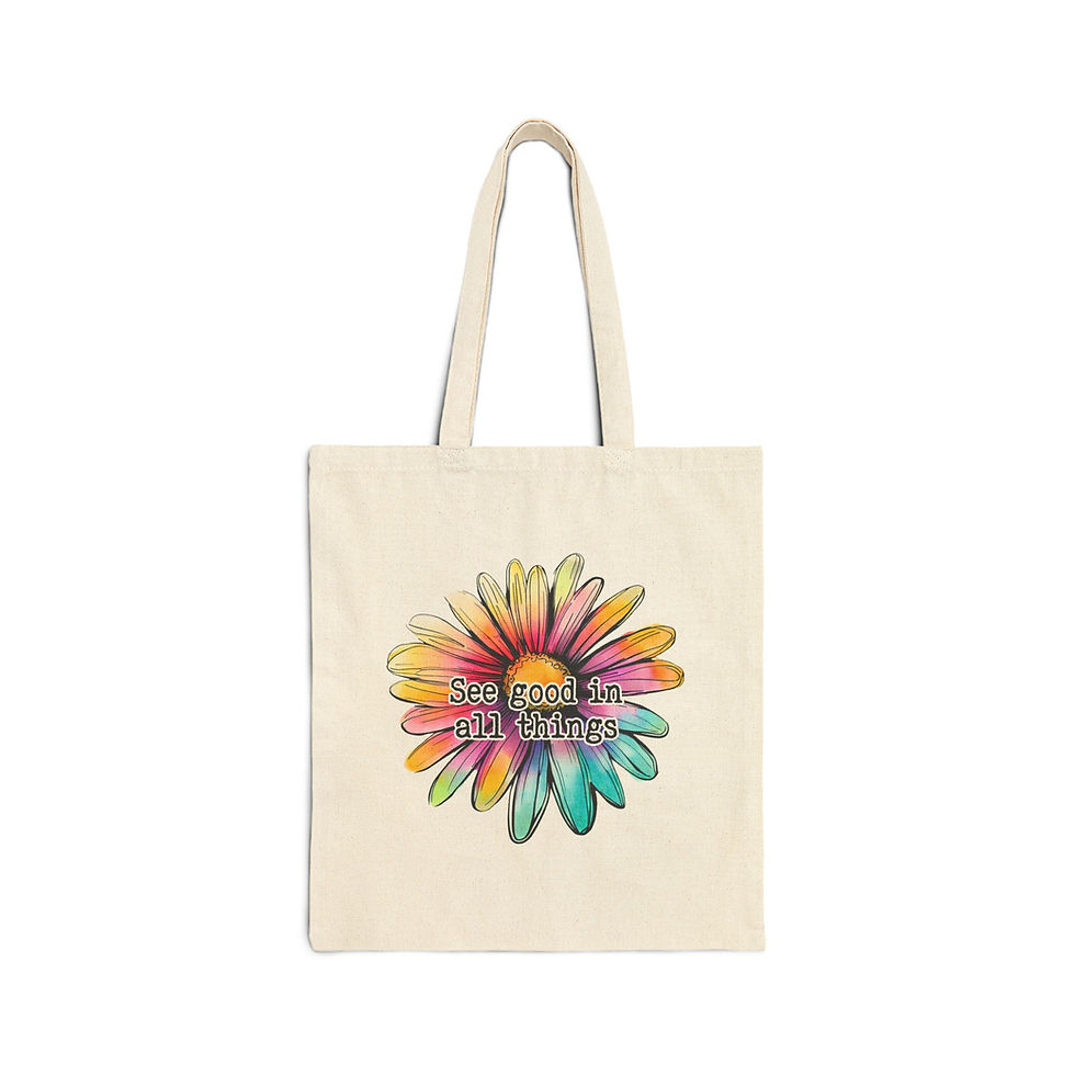 Thumbnail: See The Good DAISY, Floral Tote Bag, Eco-Friendly Shopping Bag