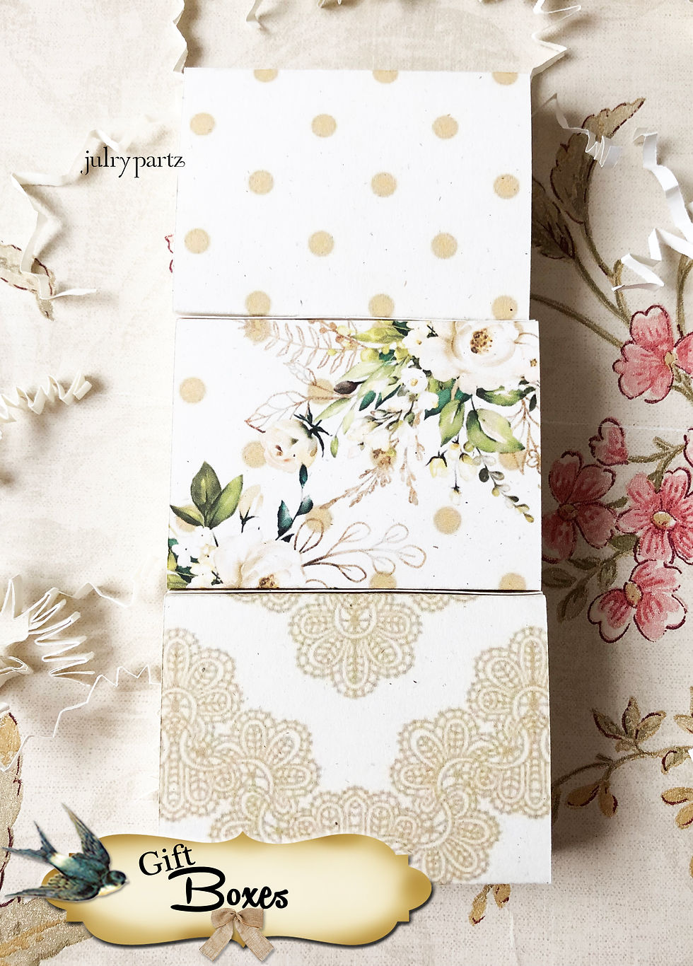 Thumbnail: Set of 12 •2x2.60 GIFT BOX•Jewelry Box•Gift Packaging•Floral 6