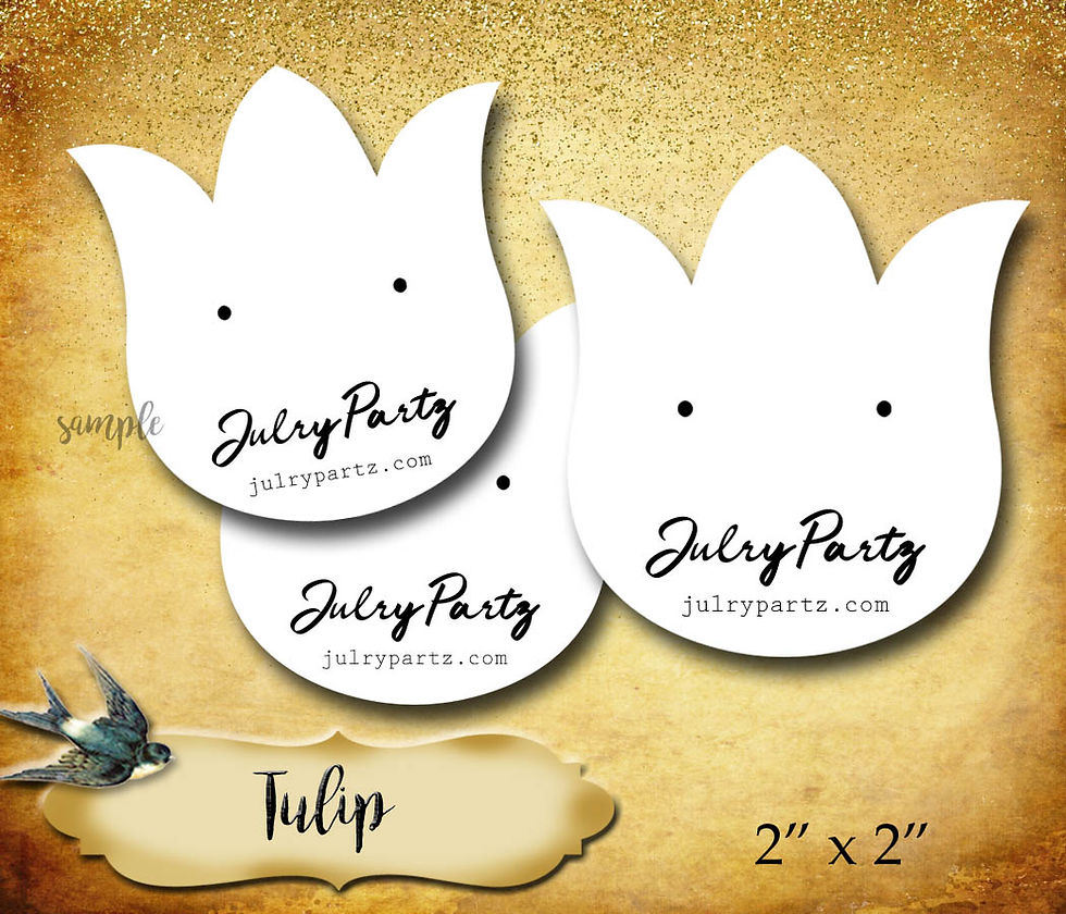 Thumbnail: 36 TULIP •EARRING Cards•Jewelry Card•Post Earring Card•