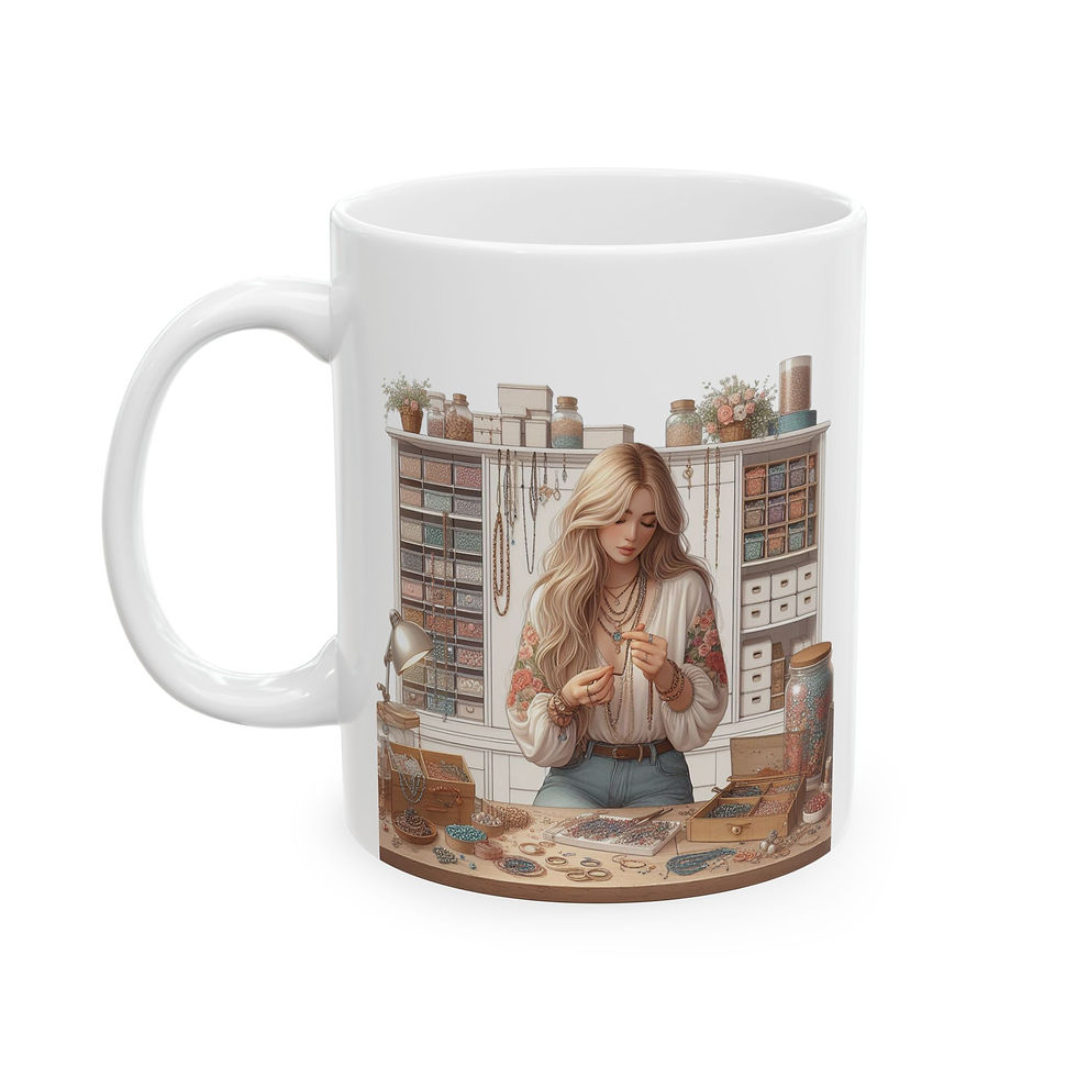 Thumbnail: Jewelry Designers Mug - Creative Art Ceramic Mug (11oz, 15oz)