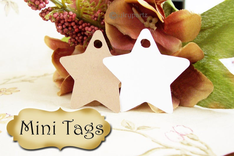 Thumbnail: 24 MINI TAGS #15 • 1.5 X 1.5 inch•Necklace Tags•Bracelet Tags•Price Tags