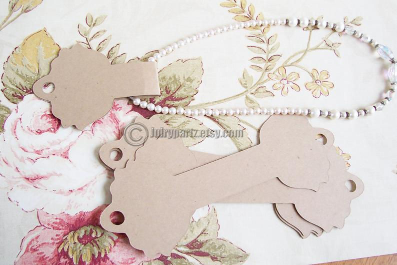 Thumbnail: 64•LOTUS•Hang Tags•2x2.75 inch•NECKLACE HOLDERS•Fold Over Tags•