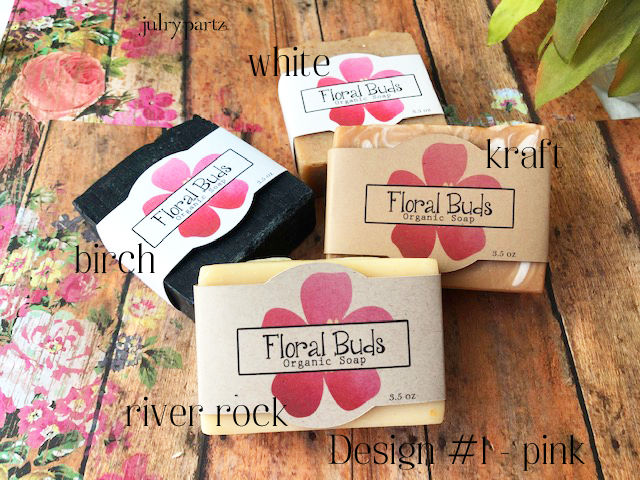 Thumbnail: 36•CIRCLE "PETALS" SOAP Labels•Soap Packaging•Bar Soap Label•