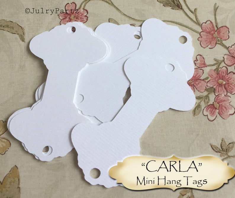 Thumbnail: 36•3.5L x 2W•CARLA•Hang Tags•NECKLACE HOLDERS•Fold Over Tags•Hang Tag