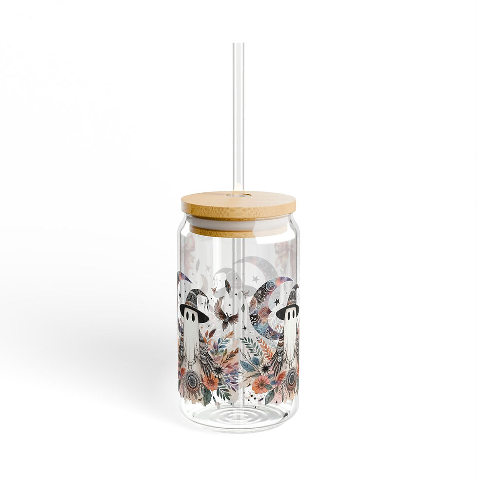 Thumbnail: Girlie Ghost, Sipper Glass, Boho Ghost