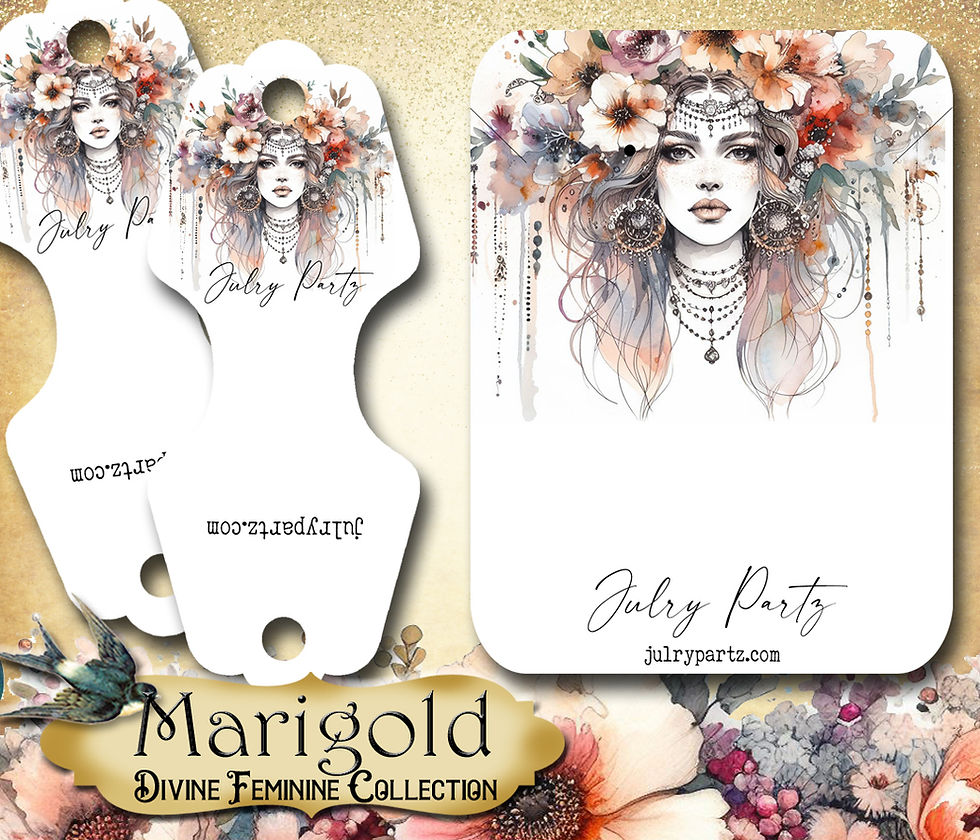 Thumbnail: MARIGOLD• Necklace Card• Earring Cards •Jewelry Cards