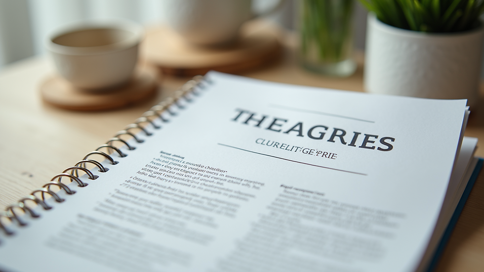 Close-up view of a wellness booklet with tips and strategies for health