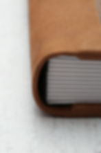 Matted album spine close up