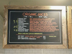 Organic Juice Menu Board