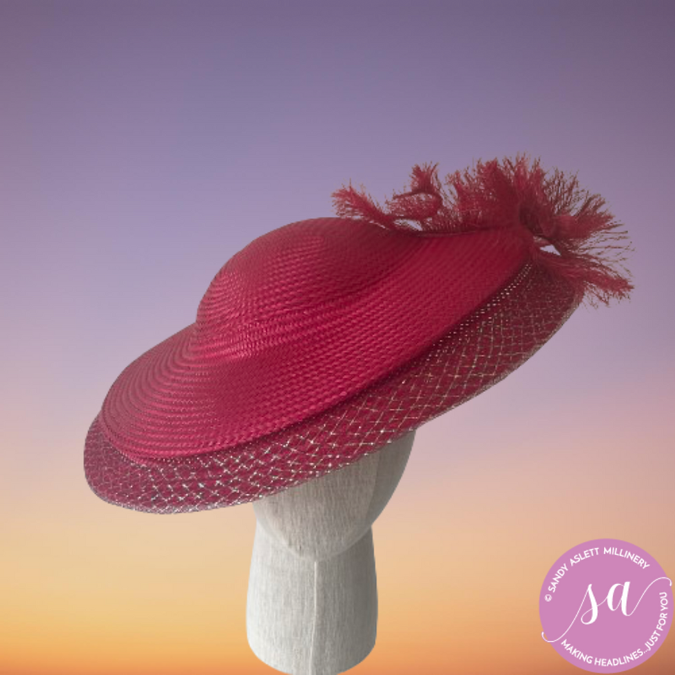 Cherry Bomb- Straw Wide brimmed hat