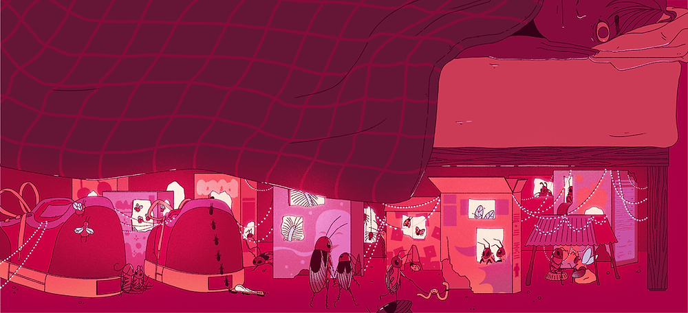 Bugs invading a home