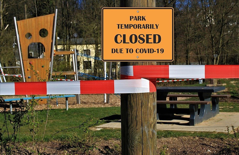 park closed sign due to coronavirus
