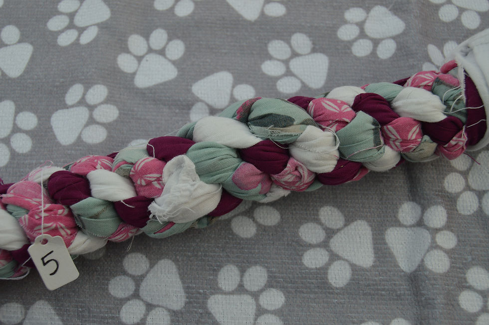 Thumbnail: Blue, Pink and White Medium Tug Toy