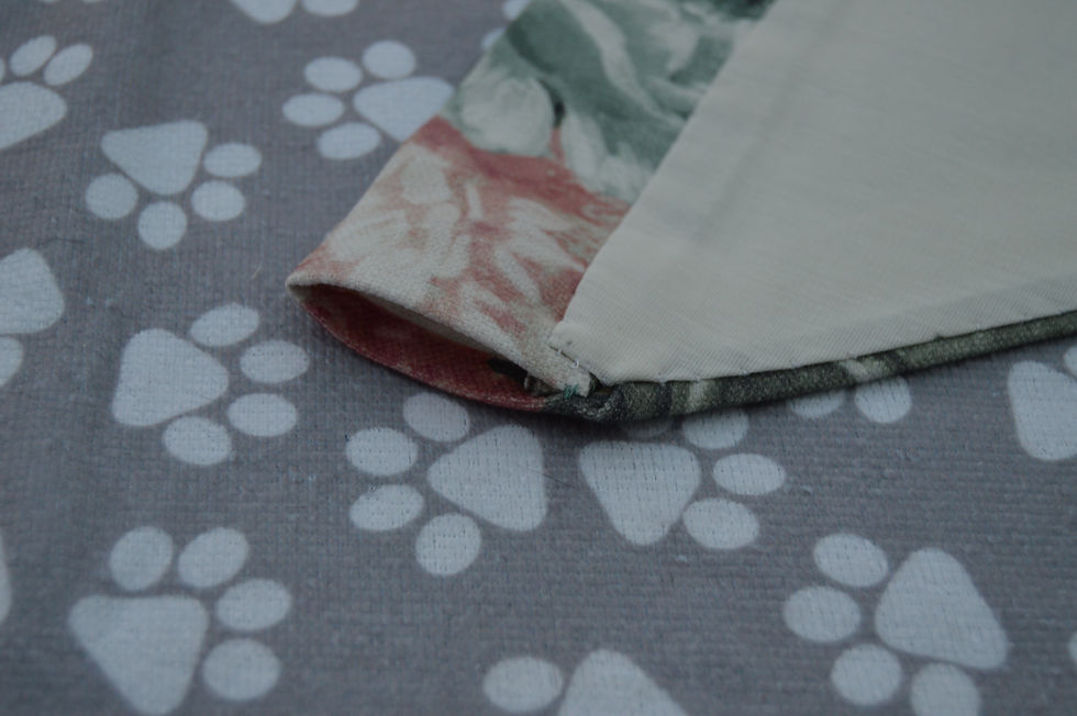Thumbnail: Grey Floral Design Pet Bandana