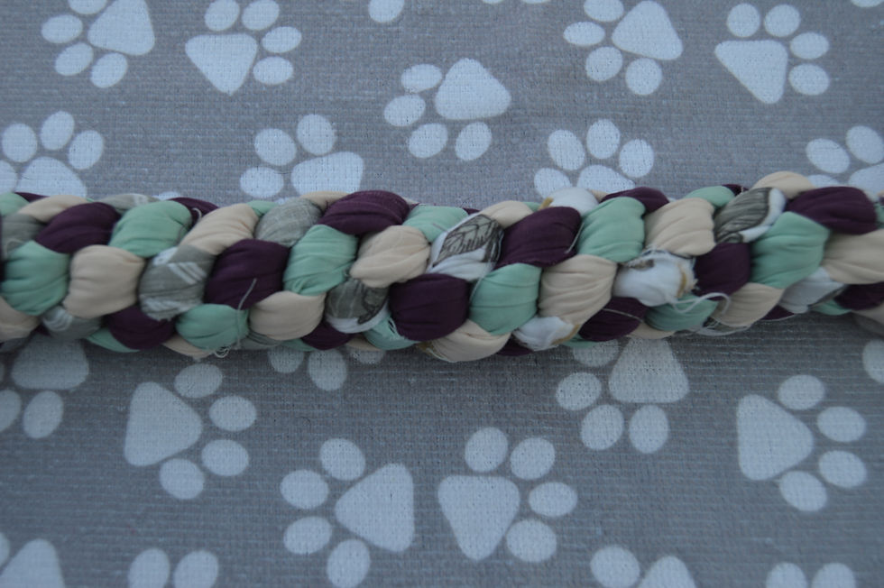 Thumbnail: Blue, Purple and Cream Medium Tug Toy