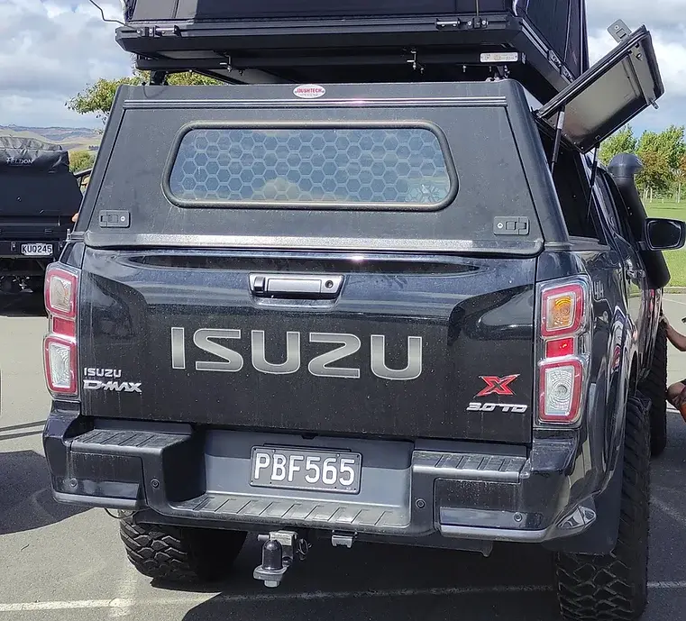 Thumbnail: Bushtech Aluminium Canopy for Isuzu Dmax 2019 to 2024. Black