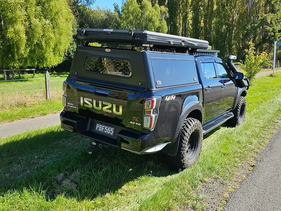 Thumbnail: Bushtech Aluminium Canopy for Isuzu Dmax 2019 to 2024. Black