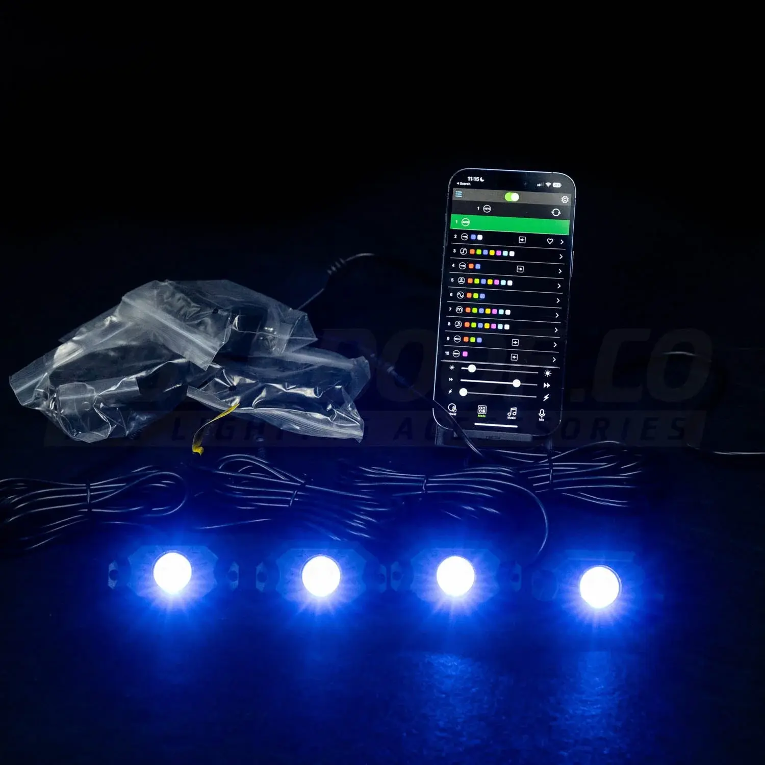 BushDoof RGB Rock Lights - 4 Pack