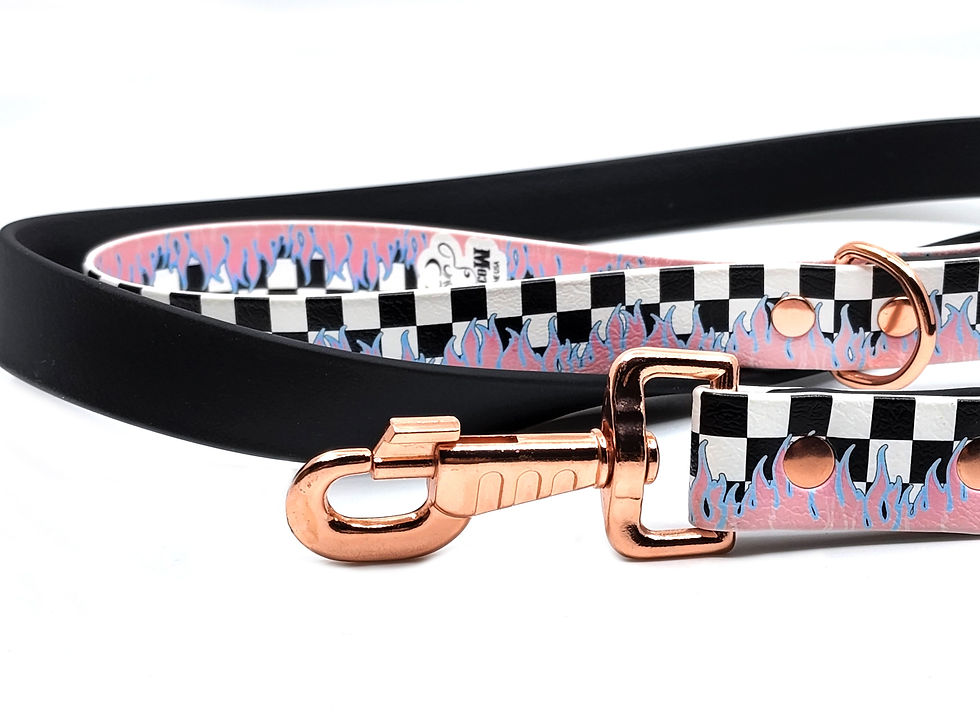 Thumbnail: Checkerboard / Pink Flame - Leash