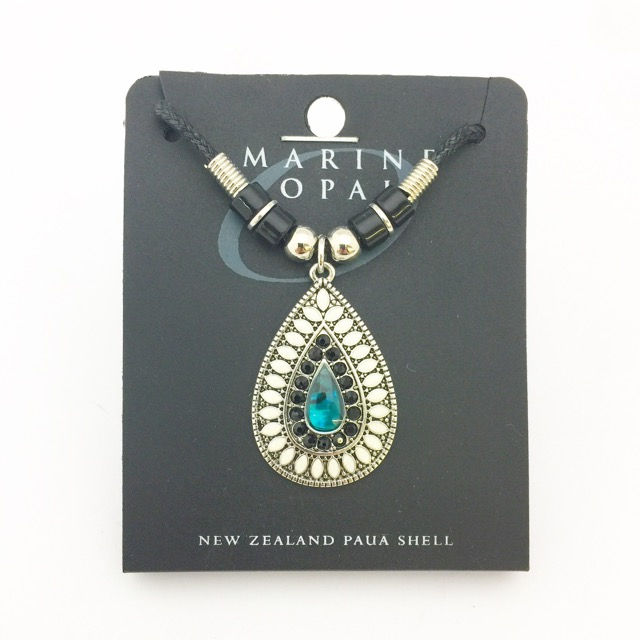 Thumbnail: Marine Opal - Paua-Shell / Teardrop pendant   HFMOP125