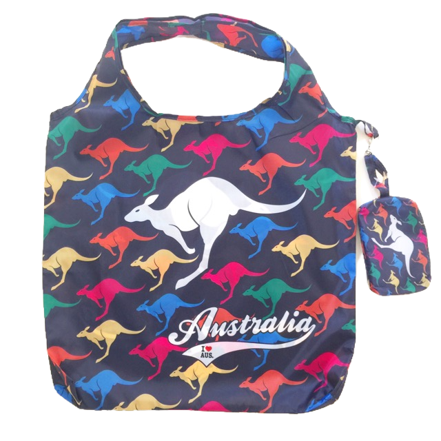 Thumbnail: Foldaway reusable bag with clip / Australian Animals