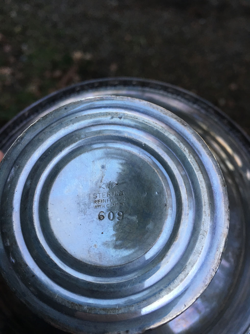 Thumbnail: Sterling silver candy or card dish