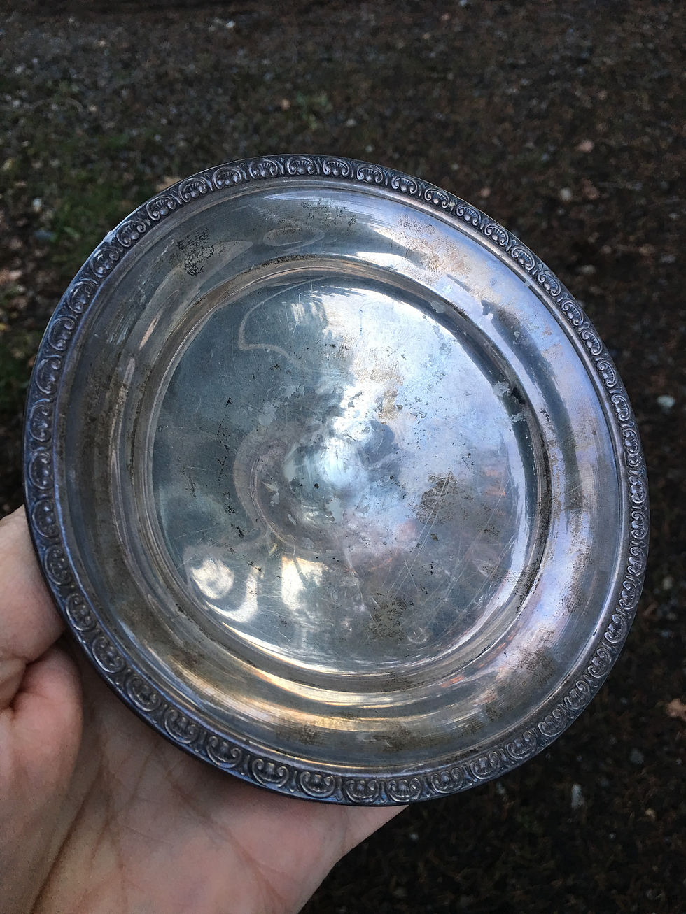 Thumbnail: Sterling silver candy or card dish