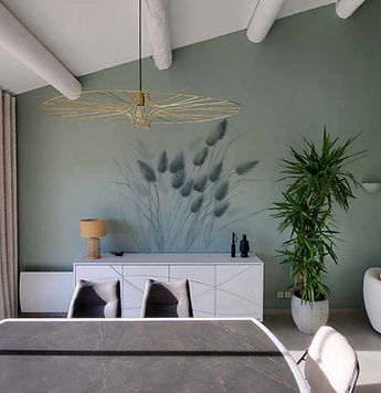 Impression murale dans un salon
