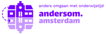 Het logo van andersom.amsterdam