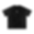 Flat-lay photo of a black acid-wash oversized cotton T-shirt featuring a small white Chakana (Inca Cross) symbol centered on