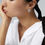Thumbnail: Crescent Moon Opal Stud Earrings